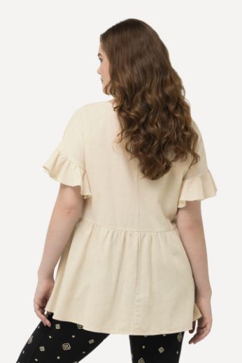 Plus size veliki brojevi Jakna lagana kratkih rukava  s volanima za punije