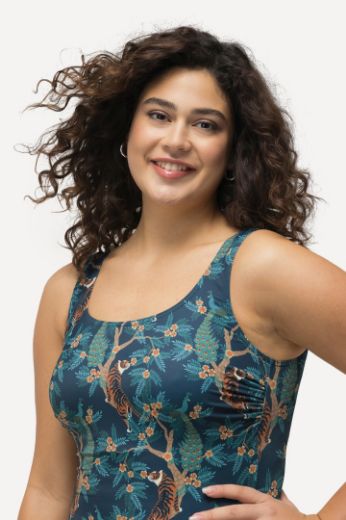 Plus size veliki brojevi Kupaći kostim jednodijelni s printom tigra za punije