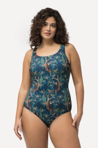 Plus size veliki brojevi Kupaći kostim jednodijelni s printom tigra za punije