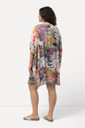 Plus size veliki brojevi Tunika V ovratnika s printom za punije
