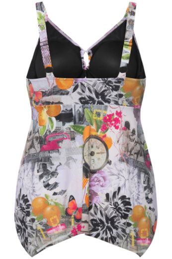 Plus size veliki brojevi Kupaći kostim Tankini s printom voća za punije