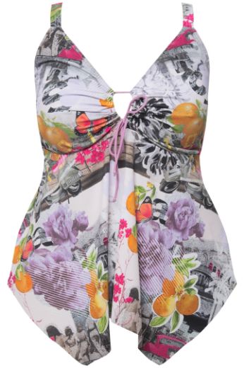 Plus size veliki brojevi Kupaći kostim Tankini s printom voća za punije