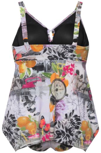 Plus size veliki brojevi Kupaći kostim Tankini s printom voća za punije