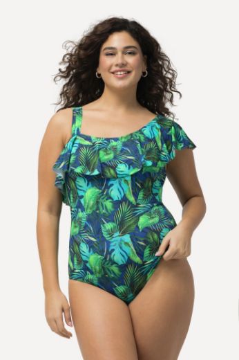 Plus size veliki brojevi Kupaći kostim jednodijelni s volanom za punije