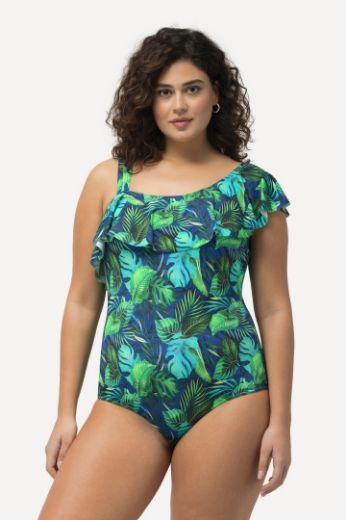 Plus size veliki brojevi Kupaći kostim jednodijelni s volanom za punije