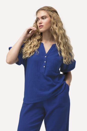 Plus size veliki brojevi Bluza kratkih rukava V izreza za punije