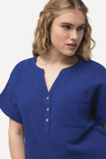 Plus size veliki brojevi Bluza kratkih rukava V izreza za punije