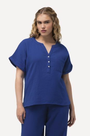 Plus size veliki brojevi Bluza kratkih rukava V izreza za punije