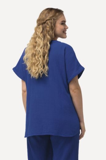 Plus size veliki brojevi Bluza kratkih rukava V izreza za punije