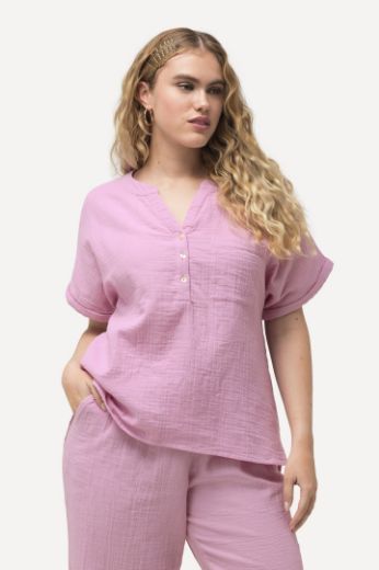 Plus size veliki brojevi Bluza kratkih rukava V izreza za punije