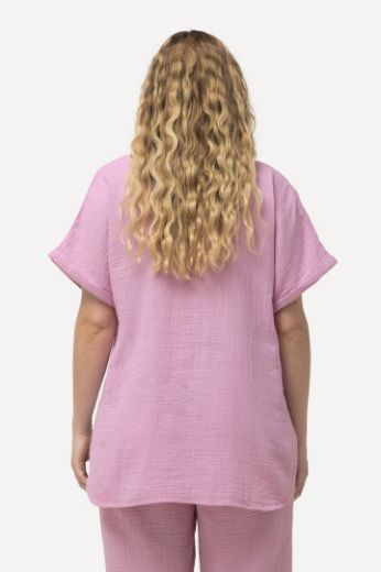 Plus size veliki brojevi Bluza kratkih rukava V izreza za punije