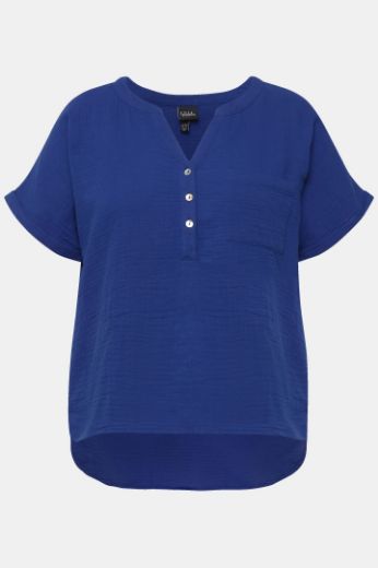 Plus size veliki brojevi Bluza kratkih rukava V izreza za punije