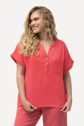 Plus size veliki brojevi Bluza kratkih rukava V izreza za punije