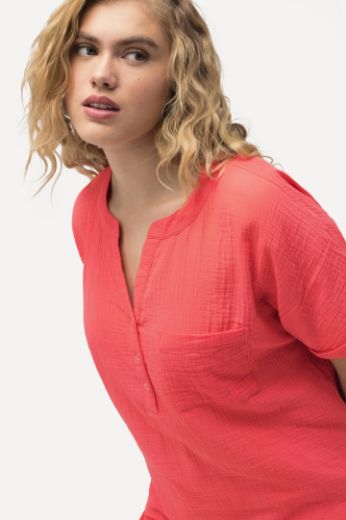 Plus size veliki brojevi Bluza kratkih rukava V izreza za punije
