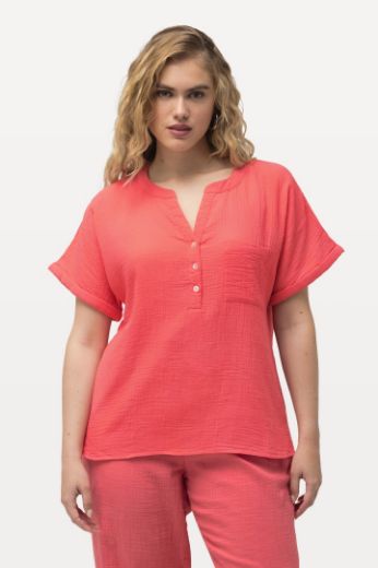 Plus size veliki brojevi Bluza kratkih rukava V izreza za punije