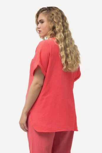 Plus size veliki brojevi Bluza kratkih rukava V izreza za punije