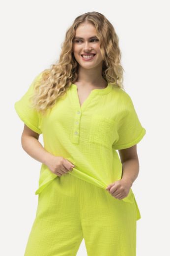 Plus size veliki brojevi Bluza kratkih rukava V izreza za punije