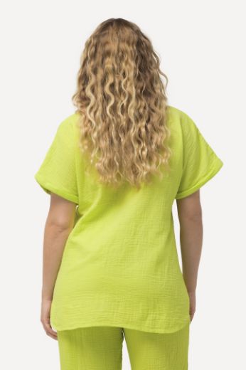 Plus size veliki brojevi Bluza kratkih rukava V izreza za punije