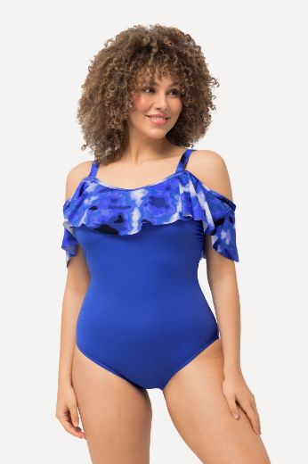 Plus size veliki brojevi Kupaći kostim jednodijelni s volanom za punije