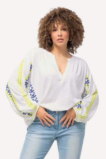 Plus size veliki brojevi Bluza dugih rukava s ukrasnim vezom za punije