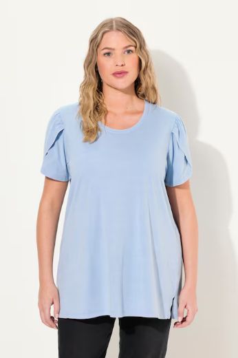 Plus size veliki brojevi Majica A kroja s nabranim rukavima za punije