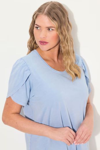 Plus size veliki brojevi Majica A kroja s nabranim rukavima za punije