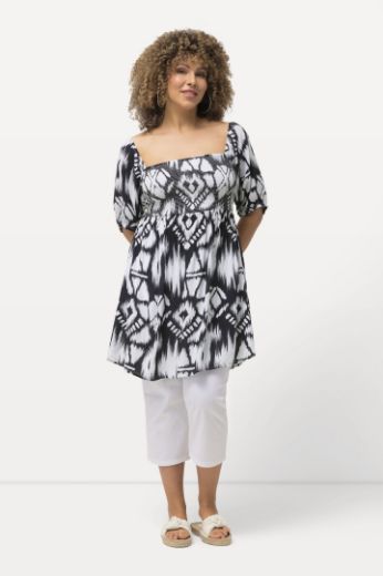 Plus size veliki brojevi Tunika kratkih rukava s printom za punije