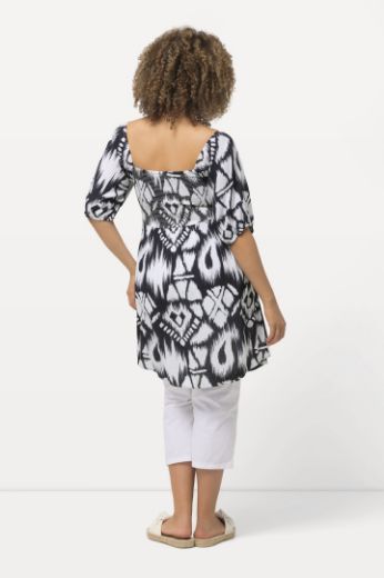 Plus size veliki brojevi Tunika kratkih rukava s printom za punije