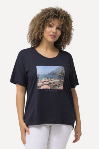 Plus size veliki brojevi Majica kratkih rukava s motivom plaže za punije