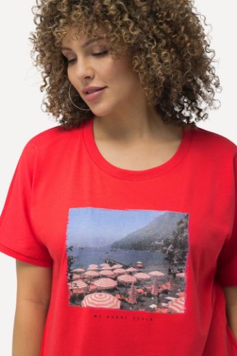 Plus size veliki brojevi Majica kratkih rukava s motivom plaže za punije