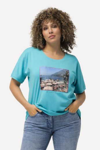 Plus size veliki brojevi Majica kratkih rukava s motivom plaže za punije