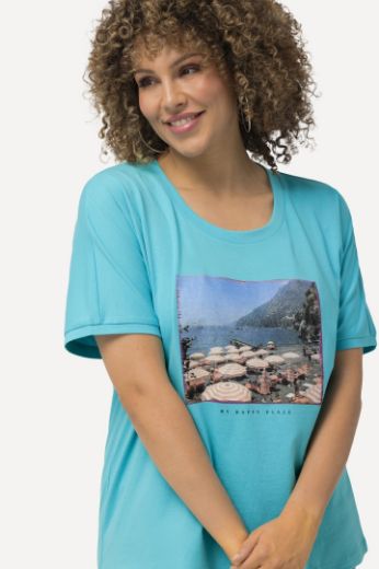 Plus size veliki brojevi Majica kratkih rukava s motivom plaže za punije