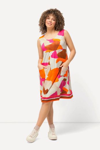 Plus size veliki brojevi Haljina midi bez rukava za punije