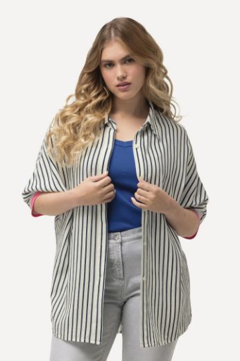 Plus size veliki brojevi Košulja kratkih rukava na pruge za punije