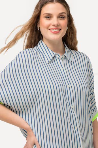 Plus size veliki brojevi Košulja kratkih rukava na pruge za punije