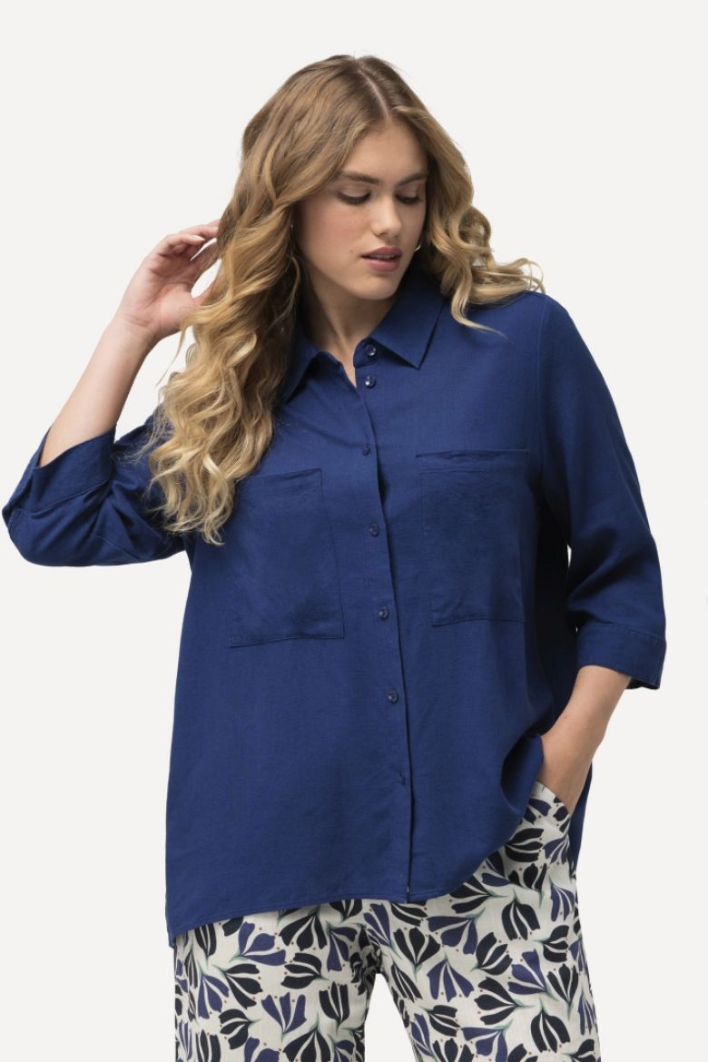 Plus size veliki brojevi Košulja s 3/4 rukavima za punije
