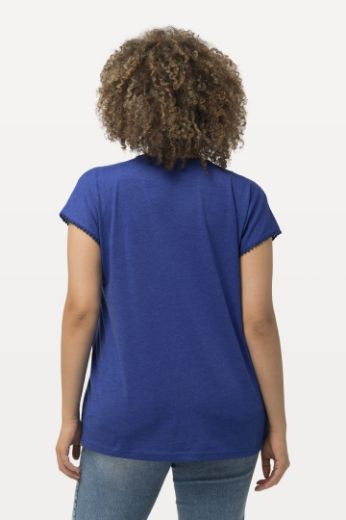 Plus size veliki brojevi Majica kratkih rukava s dekorativnim obrubom za punije