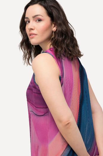 Plus size veliki brojevi Haljina bez rukava plise za punije