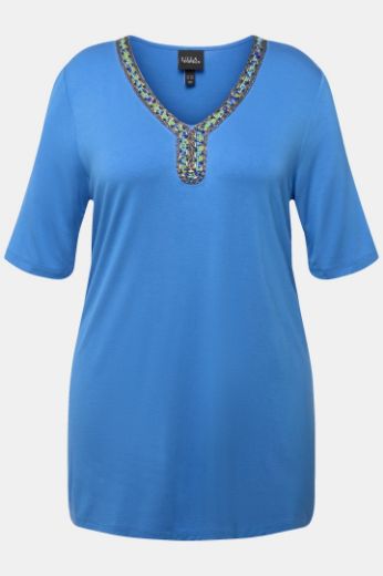Plus size veliki brojevi Majica kratkih rukava s ukrasnim dodatkom za punije