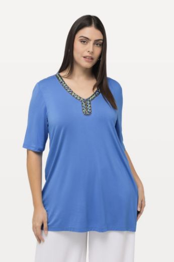 Plus size veliki brojevi Majica kratkih rukava s ukrasnim dodatkom za punije