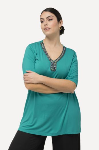 Plus size veliki brojevi Majica kratkih rukava s ukrasnim dodatkom za punije