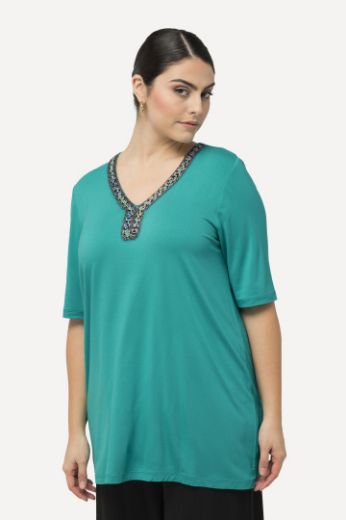 Plus size veliki brojevi Majica kratkih rukava s ukrasnim dodatkom za punije