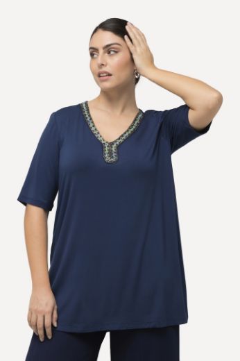 Plus size veliki brojevi Majica kratkih rukava s ukrasnim dodatkom za punije