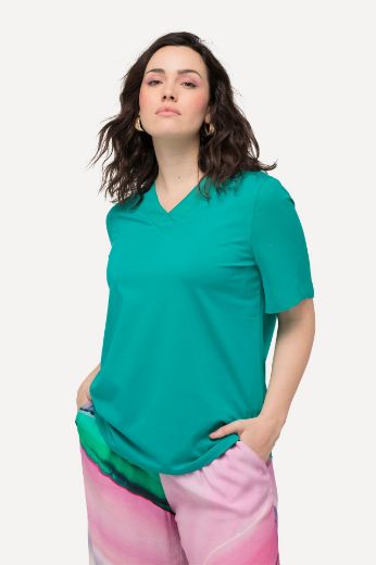 Plus size veliki brojevi Majica kratkih rukava V izreza za punije