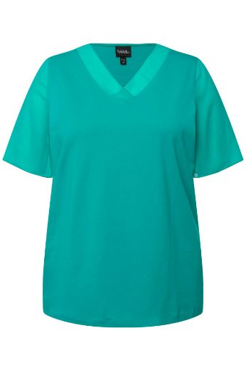 Plus size veliki brojevi Majica kratkih rukava V izreza za punije