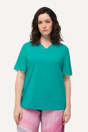 Plus size veliki brojevi Majica kratkih rukava V izreza za punije