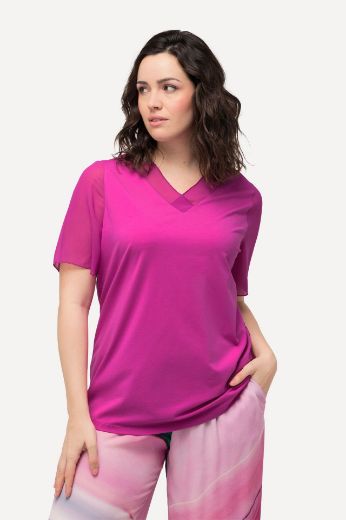 Plus size veliki brojevi Majica kratkih rukava V izreza za punije
