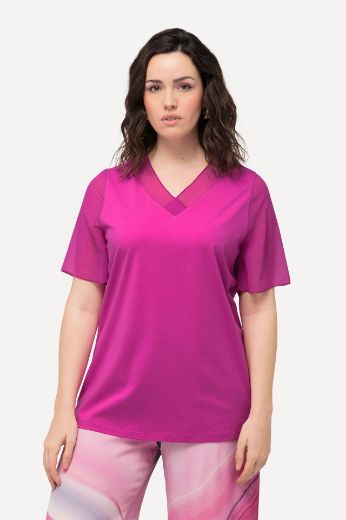 Plus size veliki brojevi Majica kratkih rukava V izreza za punije