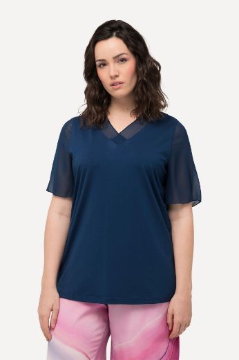 Plus size veliki brojevi Majica kratkih rukava V izreza za punije