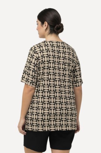 Plus size veliki brojevi Majica kratkih rukava s printom za punije